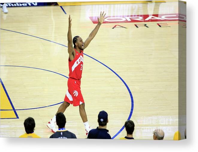 Kawhi Leonard Canvas Print featuring the photograph Kawhi Leonard by Jack Arent