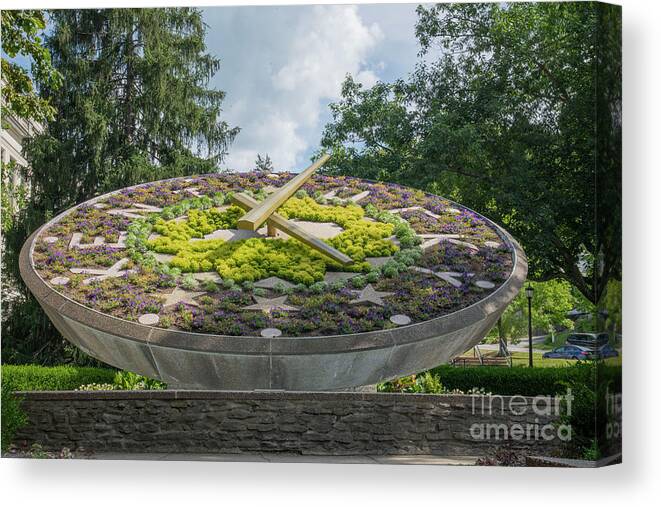 1191 Canvas Print featuring the photograph Kentucky Floral Clock by FineArtRoyal Joshua Mimbs