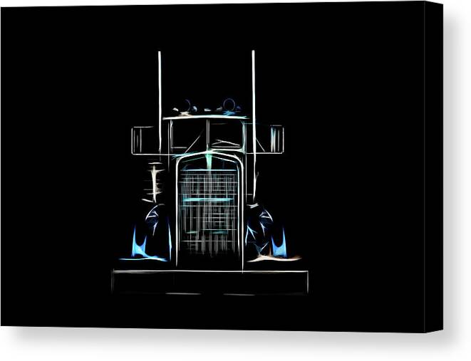 Kenworth Canvas Print featuring the digital art Kenworth in the Abstract by Douglas Pittman