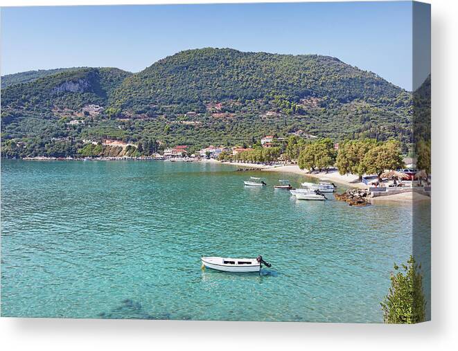Keri Canvas Print featuring the photograph Keri Lake in Zakynthos, Greece by Constantinos Iliopoulos