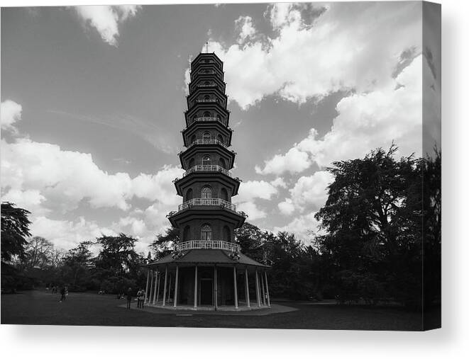 Pagoda Canvas Print featuring the photograph Kew's Pagoda by Andrew Lalchan