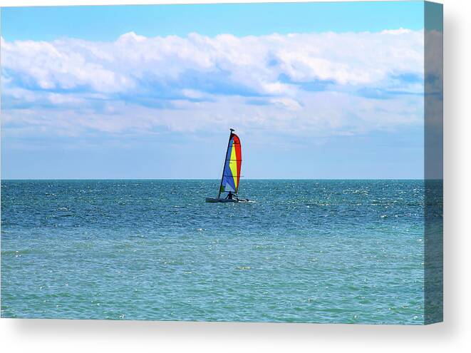Sailboat Canvas Print featuring the photograph Key West Freedom by Bonnie Follett