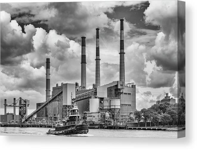 Photosbycate Canvas Print featuring the photograph Keyspan Generating Plant by Cate Franklyn