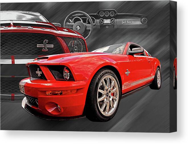 Shelby Mustang Canvas Print featuring the photograph King of the Road by Gill Billington