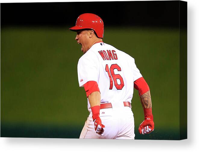 St. Louis Cardinals Canvas Print featuring the photograph Kolten Wong by Jamie Squire