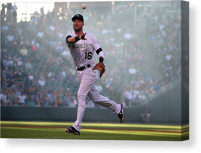 Second Inning Canvas Print featuring the photograph Kyle Parker and Jon Gray by Doug Pensinger