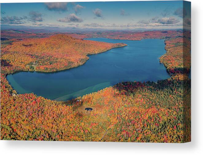 Lake Seymour Canvas Print featuring the photograph Lake Seymour Vermont by John Rowe