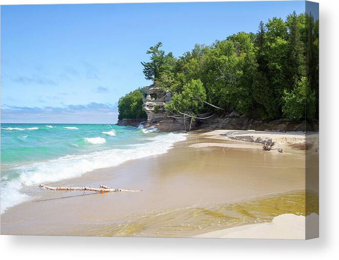 Day Canvas Print featuring the photograph Lake Superior Beach by Robert Carter