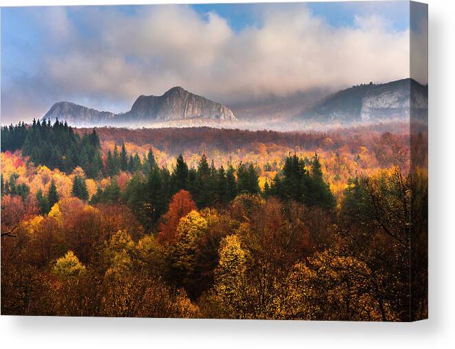 Balkan Mountains Canvas Print featuring the photograph Land Of Illusion by Evgeni Dinev