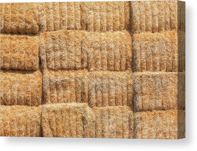 Square Bales Canvas Print featuring the photograph Large Squares by Todd Klassy
