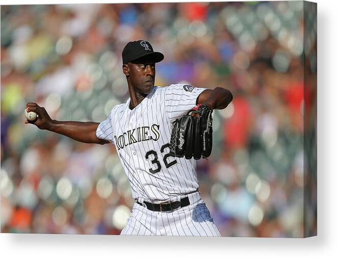 Ninth Inning Canvas Print featuring the photograph Latroy Hawkins by Justin Edmonds