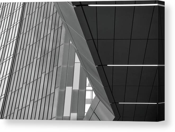 Architecture Canvas Print featuring the photograph Layers Leeds - Abstract Architecture by Philip Openshaw