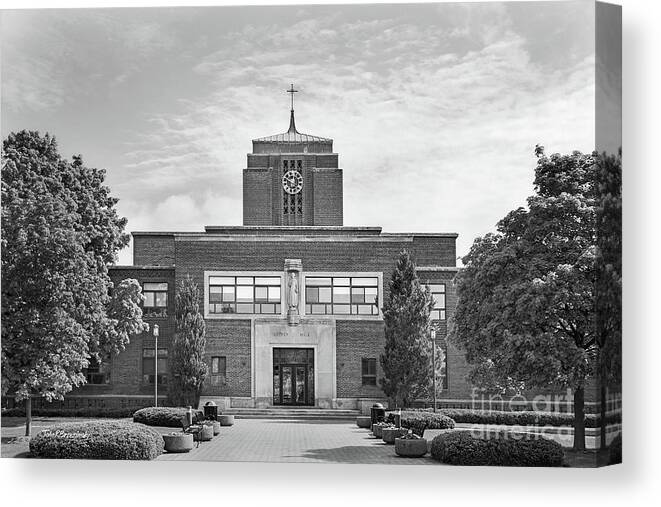 Le Moyne Canvas Print featuring the photograph Le Moyne College Grewen Hall by University Icons
