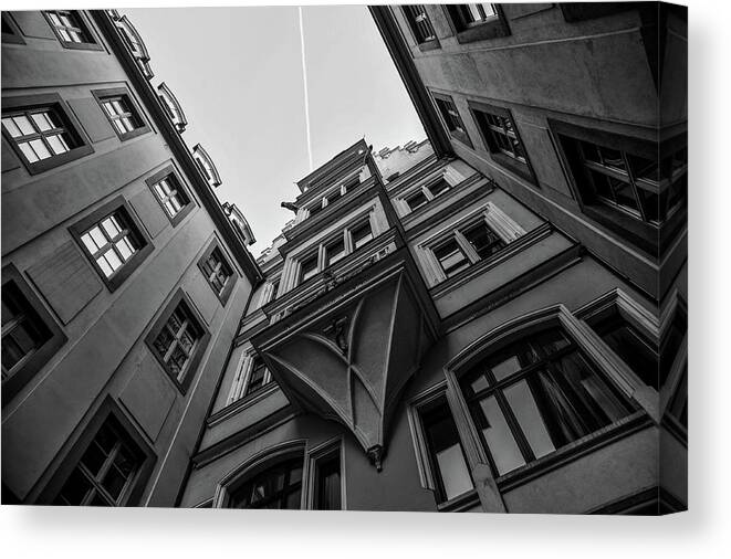 Leipzig Canvas Print featuring the photograph Leipsig Germany Street Scene137 by James C Richardson