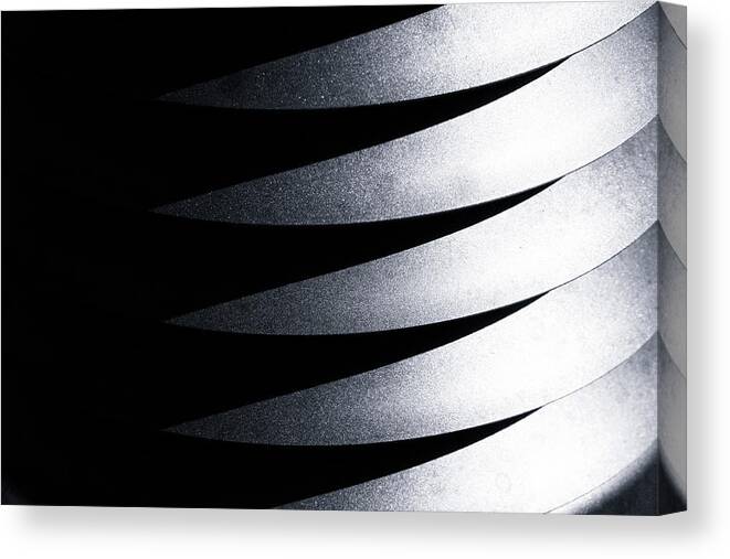 B&w Canvas Print featuring the photograph Light Louvers by Karen Smale