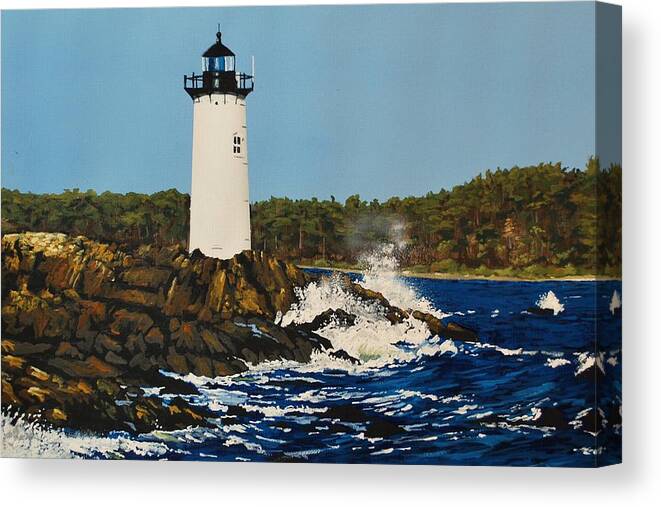 Painting Canvas Print featuring the painting Lighthouse 2023 1 by DC Decker