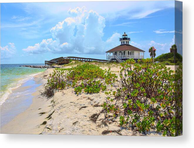 Boca Grande Canvas Print featuring the photograph Lighthouse by Alison Belsan Horton