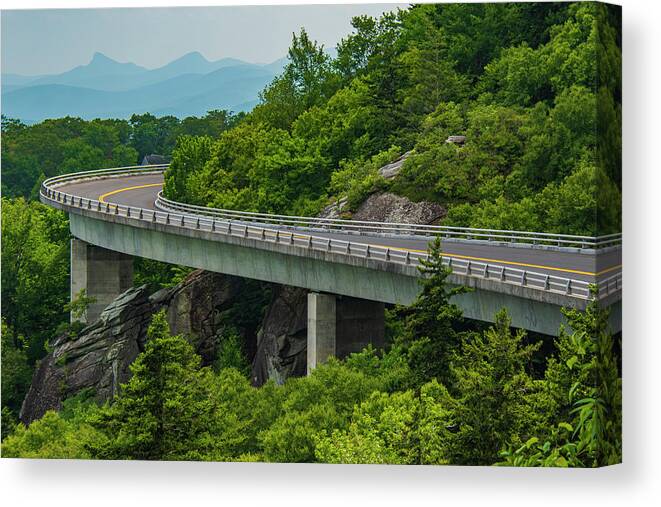 Blue Ridge Mountains Canvas Print featuring the photograph Linn Cove Viaduct by Melissa Southern