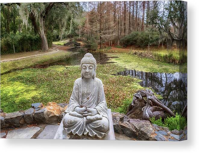 Gardens Canvas Print featuring the photograph Little Buddha by Susan Rissi Tregoning