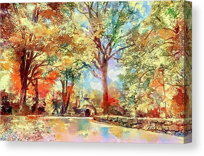Recent Canvas Print featuring the photograph Little Cottage in the woods by Geraldine Scull