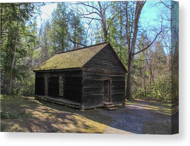 School Canvas Print featuring the photograph Little Greenbrier School by Richie Parks