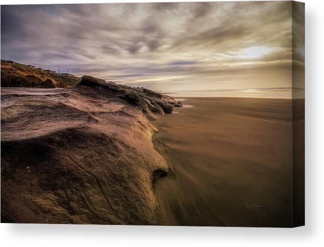 Landscape Canvas Print featuring the photograph Lone Walker by Bill Posner