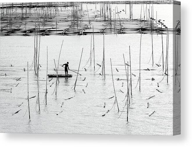 Yancho Sabev Photography Canvas Print featuring the photograph Lonesome Silence by Yancho Sabev Art