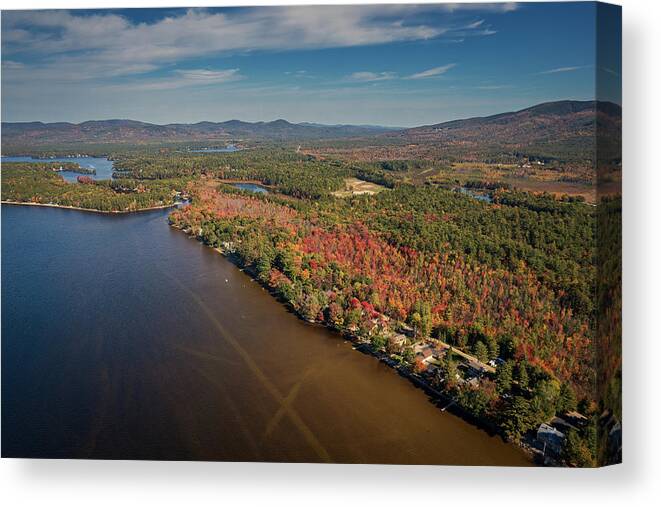  Canvas Print featuring the photograph Long Sands - Ossipee Lake, NH by John Rowe
