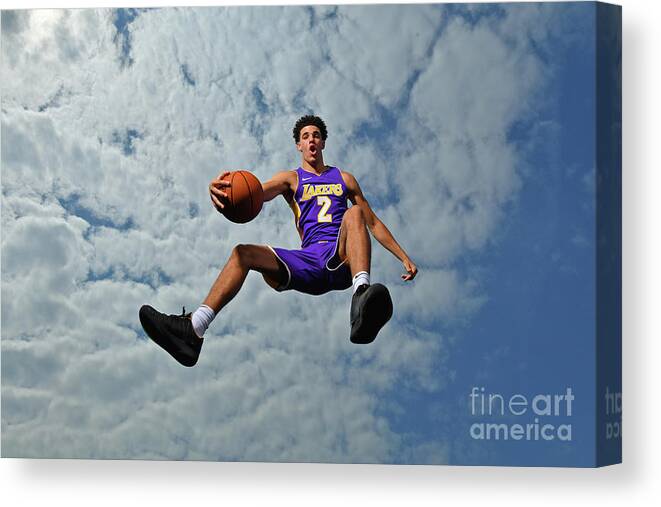 Nba Pro Basketball Canvas Print featuring the photograph Lonzo Ball by Jesse D. Garrabrant