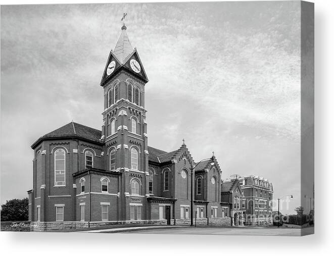 Loras College Canvas Print featuring the photograph Loras College St. Joseph Chapel by University Icons