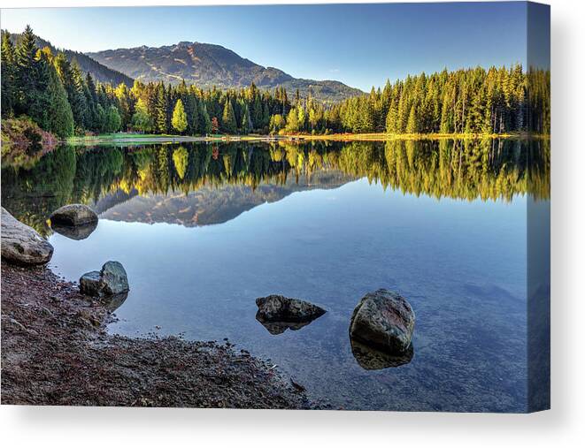 Lost Lake Canvas Print featuring the photograph Lost Lake from Dog's Beach by Pierre Leclerc Photography