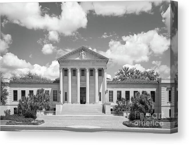 Louisiana State University Canvas Print featuring the photograph Louisiana State University Hebert Law Center by University Icons