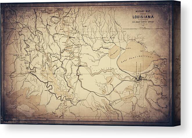 Antique Map of Louisiana Mississippi and Arkansas 1863 8 X 