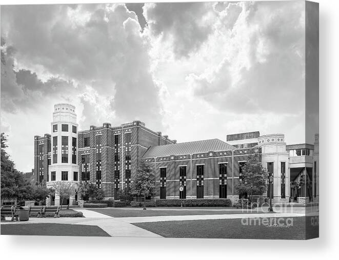 Loyola University Canvas Print featuring the photograph Loyola University New Orleans Miller Hall and Monroe Library by University Icons