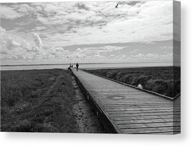 Lytham Canvas Print featuring the photograph LYTHAM. The Boardwalk. by Lachlan Main