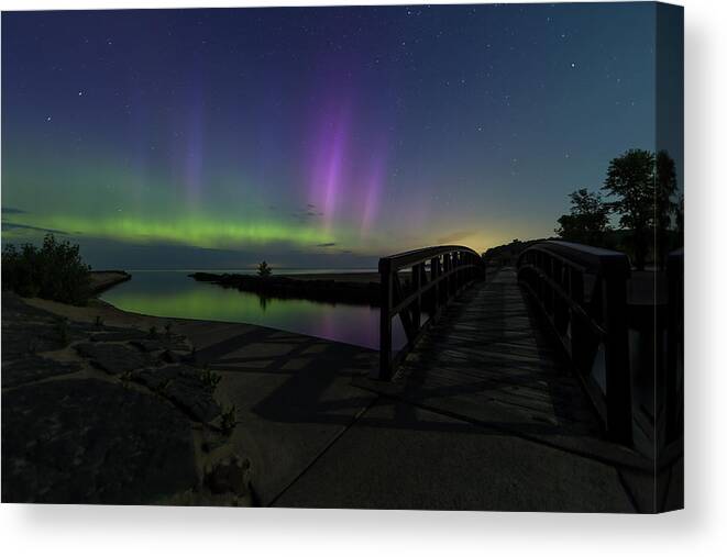Aurora Canvas Print featuring the photograph Magic on the Lake by Everet Regal