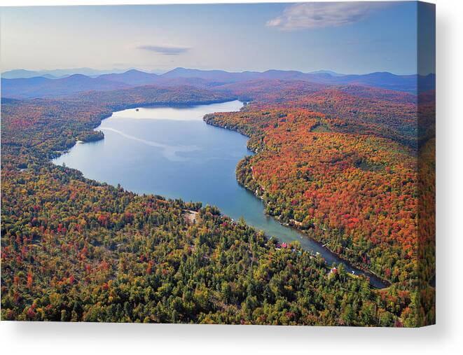 Fall Foliage Canvas Print featuring the photograph Maidstone Lake, Vermont - September 2020 by John Rowe