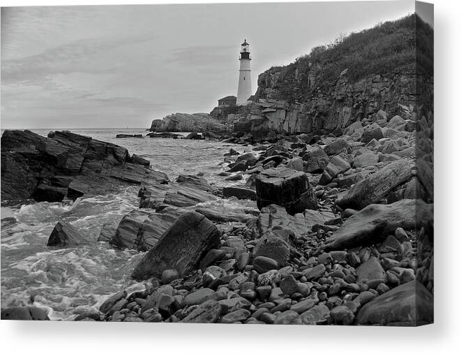 Maine Canvas Print featuring the photograph Maine shore by Dmdcreative Photography