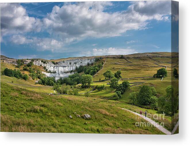 Uk Canvas Print featuring the photograph Malham Cove, Yorkshire Dales by Tom Holmes Photography