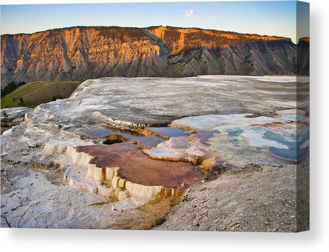 Mammoth Hot Springs Canvas Print featuring the photograph Mammoth Hot Springs by Robert Blandy Jr