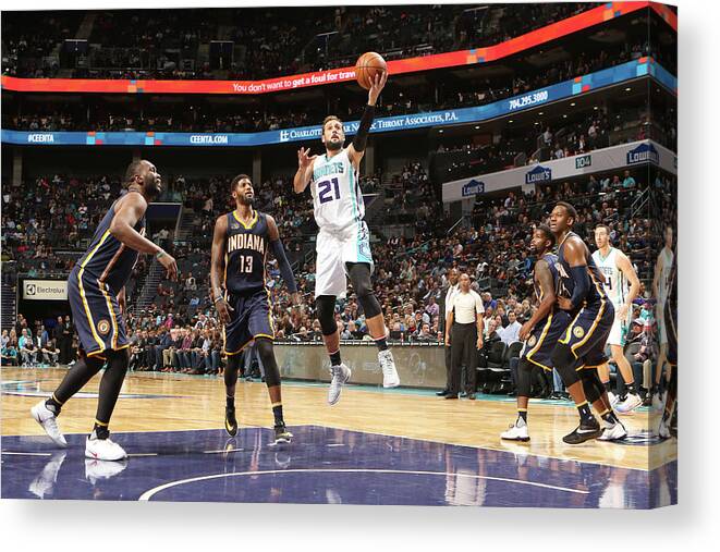 Nba Pro Basketball Canvas Print featuring the photograph Marco Belinelli by Brock Williams-smith