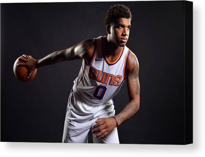 Nba Pro Basketball Canvas Print featuring the photograph Marquese Chriss by Barry Gossage