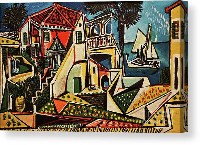 Finde på Alarmerende erhvervsdrivende Mediterranean Landscape Canvas Print / Canvas Art by Pablo Picasso - Fine  Art America