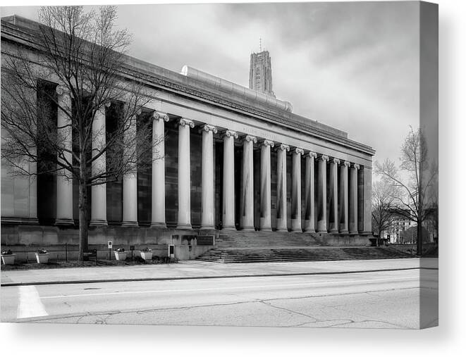 Carnegie Mellon University Canvas Print featuring the photograph Mellon Institute - Pittsburgh, PA by Susan Rissi Tregoning