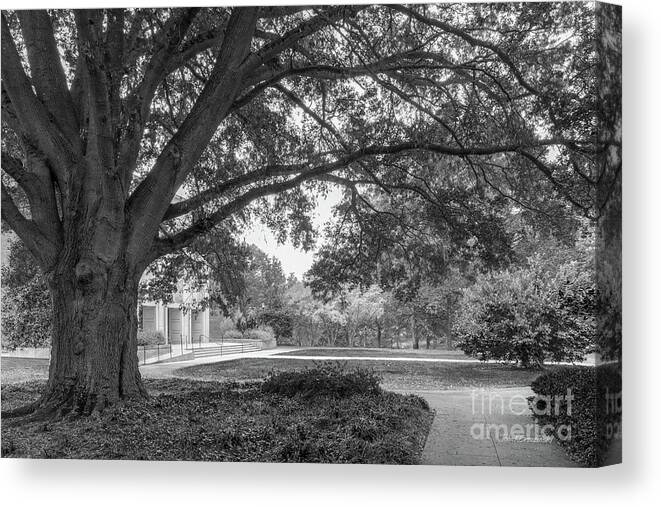Meredith College Canvas Print featuring the photograph Meredith College Landscape by University Icons
