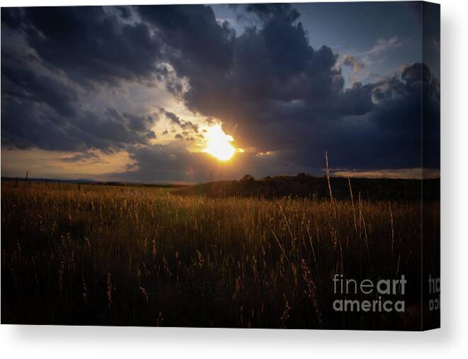 Sunset Canvas Print featuring the photograph Mesa Sunset by Courtney Eggers