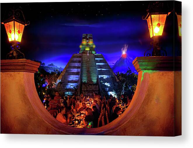 Wdw Canvas Print featuring the photograph Mexico Pavilion at Epcot by Mark Andrew Thomas
