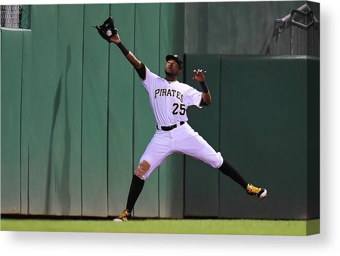 People Canvas Print featuring the photograph Miguel Montero and Gregory Polanco by Joe Sargent