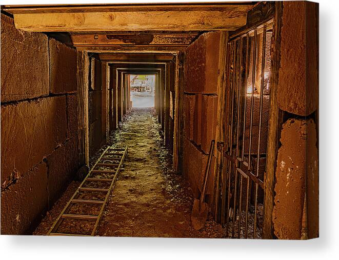 Canvas Print featuring the photograph Mine Shaft by Al Judge