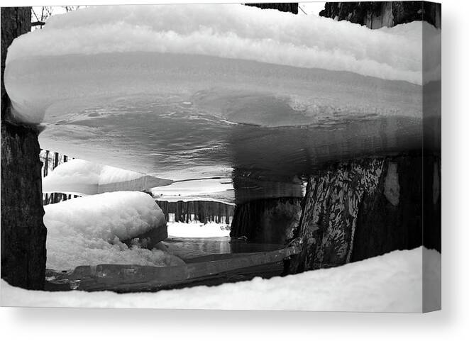 Tunnel Canvas Print featuring the photograph Mini Ice Tunnel by Carl Marceau